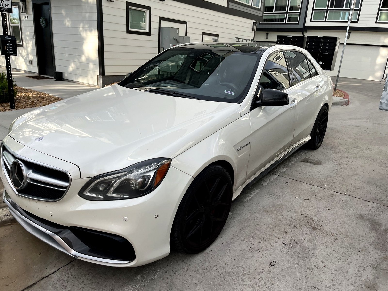 Freshly detailed Mercedes